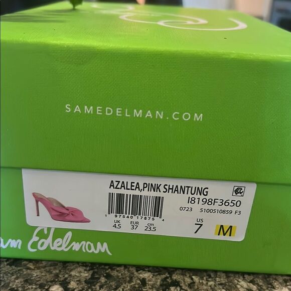 Sam Edelman Fuchsia Bow Slingback Heels - Picture 11 of 13